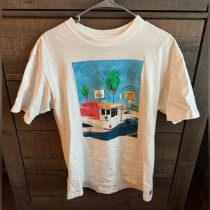 nike carwash graphic tee; small; loose-fit